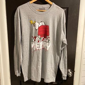 NEW Peanuts Christmas women grey sweater size 1X new no tags